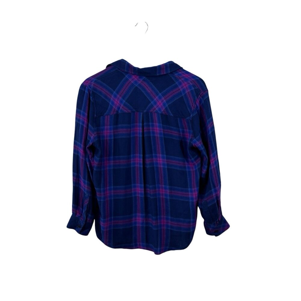 Rails Small Taitum Navy Ultra Violet Button Flann… - image 4